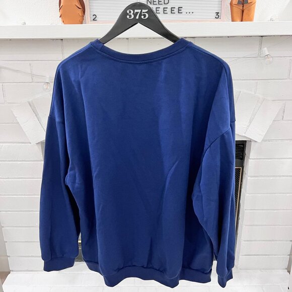 Disney Lilo & Stitch Holiday Stitch Wearing Santa Hat Crew Sweatshirt Pullover - Picture 2 of 4